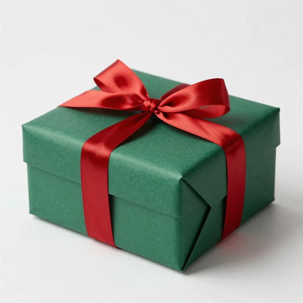 Elegant presentförpackning med sidenband